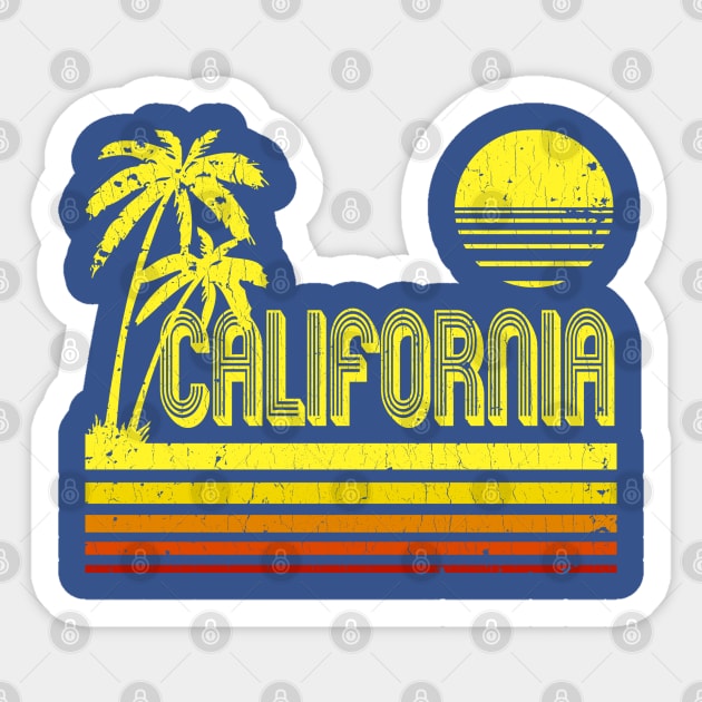 Vintage California (distressed look) Sticker by robotface